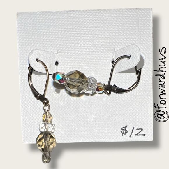 Bundle Sale 3 for $15 | Artisan Earrings – Faceted Beads – Leverback Hooks - Picture 6 of 7